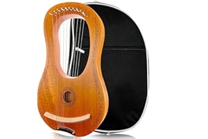 Lyre Harp 10 String Lyre Harp,Mahogany String Instrument With With Carry Bag Tuning Tool (Color : Wood color)