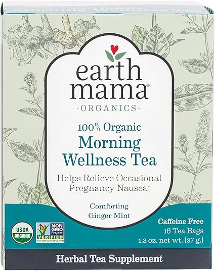 Amazon Com Earth Mama Organic Morning Wellness Tea Bags For Occasional Morning Sickness 16 Count Health Personal Care