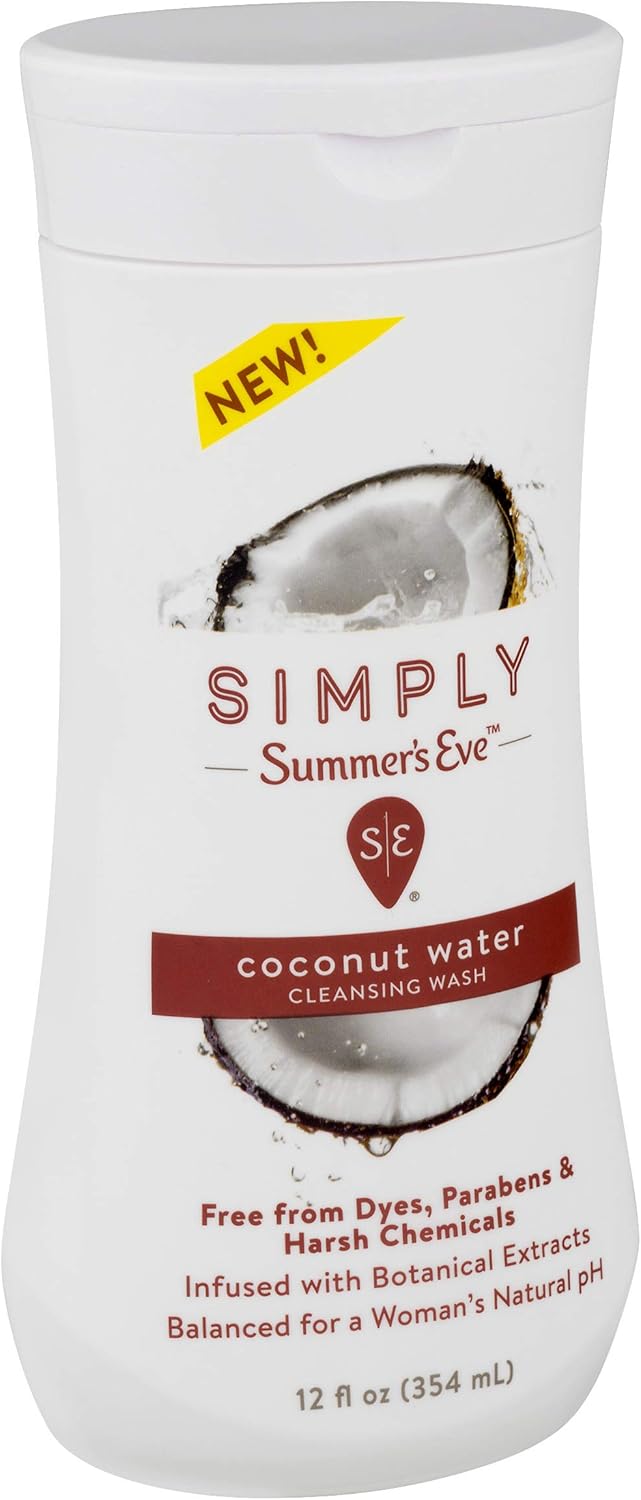 Summer's Eve Simply Cleansing Wash, Coconut Water, pH Balanced, Free from Harsh Chemicals and Dyes, 12 Fl Oz, Pack of 3: Health & Personal Care