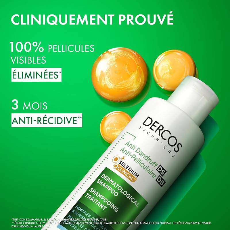 Dercos Shampooing Anti-Pelliculaire DS Cheveux Normaux à Gras