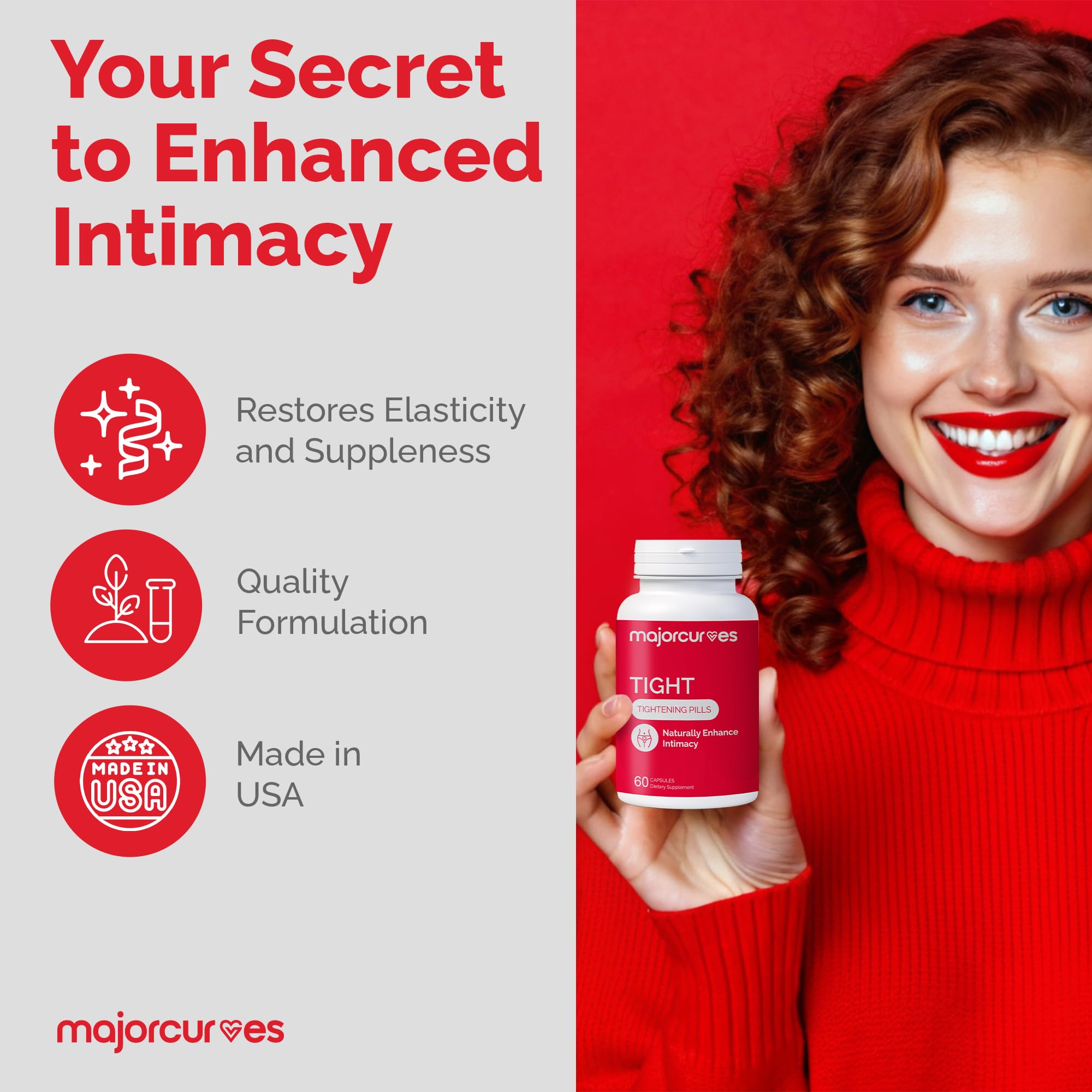 Vaginal Tightening Pills – Feminine Support Supplement for Tone, Moisture & Intimate Wellness – V Rejuvenation & Odor Control with Herbal Extracts – Made in USA