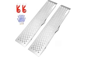 BEJONI 47" Shed Ramp, 1300 lbs Capacity Lawnmower Ramps for Shed, Anti-Slip Metal Motorcycle Ramp, Ramps for Lawn Mower, Dirt Bike, Trailer, Snowblower, ATV, UTV, Golf Cart, E-Bike, Pack of 2