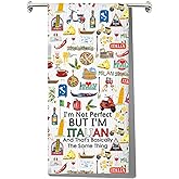 JNIAP Italian Kitchen Towel Italian Dish Towel Italy Kitchen Gift Italy Hand Towel Italians House Warming Gifts (Italian and kt)