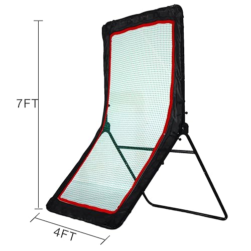 4x7 Ft Lacrosse Rebounder Net Replacement (Net Only) | Fits Existing Frames, With Bungees & Goal Strap For Soccer, Softball, Volleyball
