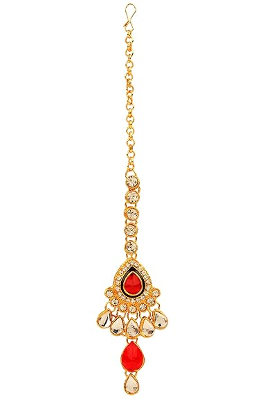 Buy Lalso Kundan Royal Red Kundan Mathapatti Maang Tikka Ethnic