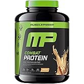 Muscle Pharm Combat Protein Powder, Horchata Flavor, Fuels Muscles for Productive Workouts, 5 Protein Sources Including Whey Protein Isolate & Egg Albumin, Gluten Free, 4 lb, 52 Servings