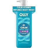 OLLY Calm Body Wash Eucalyptus Amber 17oz with Hyaluronic Acid | Nourishing Cleanser for Skin Barrier Repair, Deep Hydration, Eucalyptus Amber Scent,