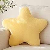 Znhinery Star Pillow, Decorative Throw Pillow with Plush for Couch, Cute Decor Pillows for Bed, Aesthetic Star Shaped Pillow Fun Cushion for Sofa Living Room (Goose Yellow, 14.9 Inches)