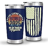 Affordali The Legend Has Retired 2025 Navy Tumbler, Funny Retirement Cups for Men – Best Retired Gifts for Him, Husband, Boss, Coworker – Cool Christmas Retirement Presents – Not My Problem Anymore