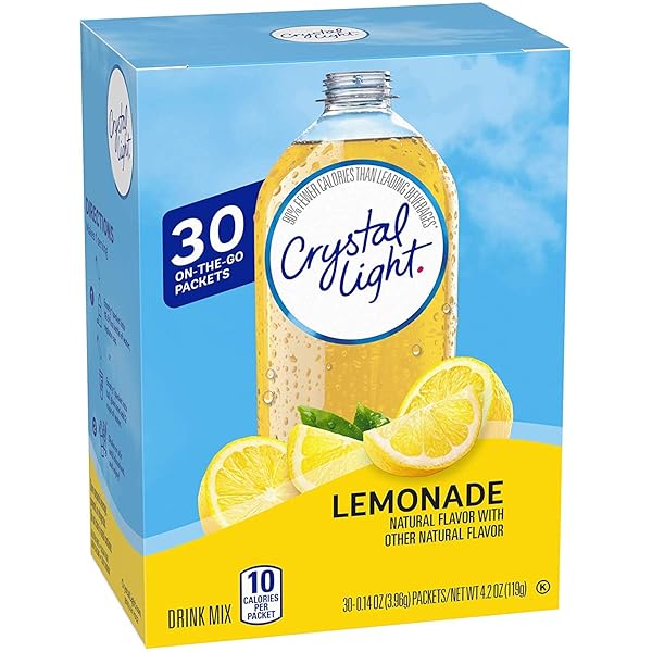CRYSTAL LIGHT LEMONADE DRINK MIX (30 ON-THE-GO PACKETS)