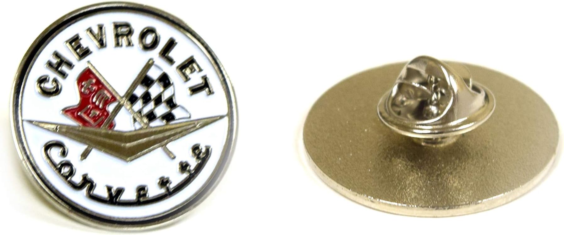 CG Autowood Chevy Corvette Lapel Pin (White)