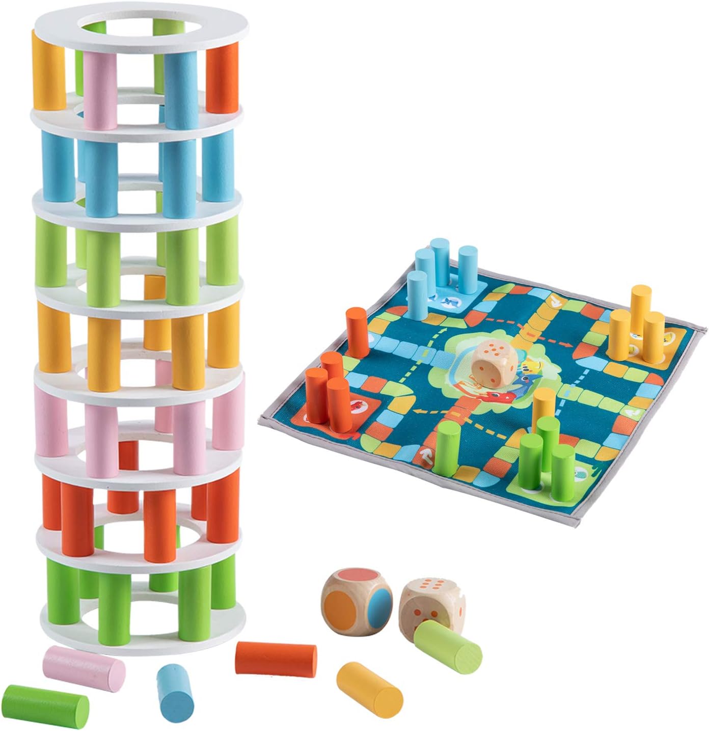 wooden stacking tower