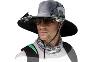 Tcairzl Solar Fan Hat,2025 New Solar Powered Fan Hat,with 2 Solar Fan Fishing Hat,Removable & USBCharging Fan