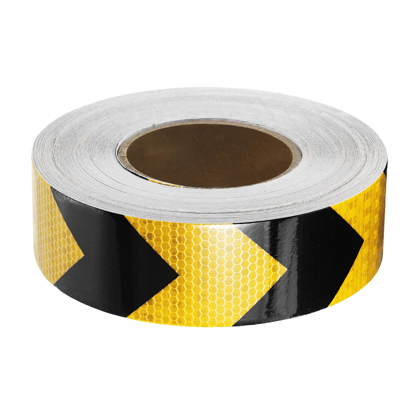 PATIKIL Reflective Tape, 1 Rolls Waterproof PVC High Visibility Marking Sticker for Outdoor Industrial Caution, Trailers, Boats, Signs, 2" x 150ft, Black/Yellow