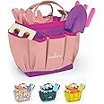 Kinderific Gardening Set, Tool Kit, for Kids, STEM, Includes Tote Bag, Spade, Watering Can, Rake, Fork, Trowel and Gloves (Pi