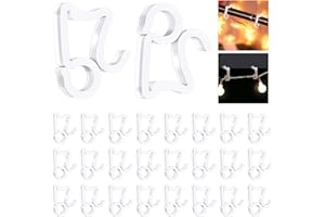Meetory Christmas Mini Gutter Hang Hooks, 150 Pieces Weatherproof Plastic Light Clips Hooks for Xmas, Halloween Decoration Outdoor String Lights(White)