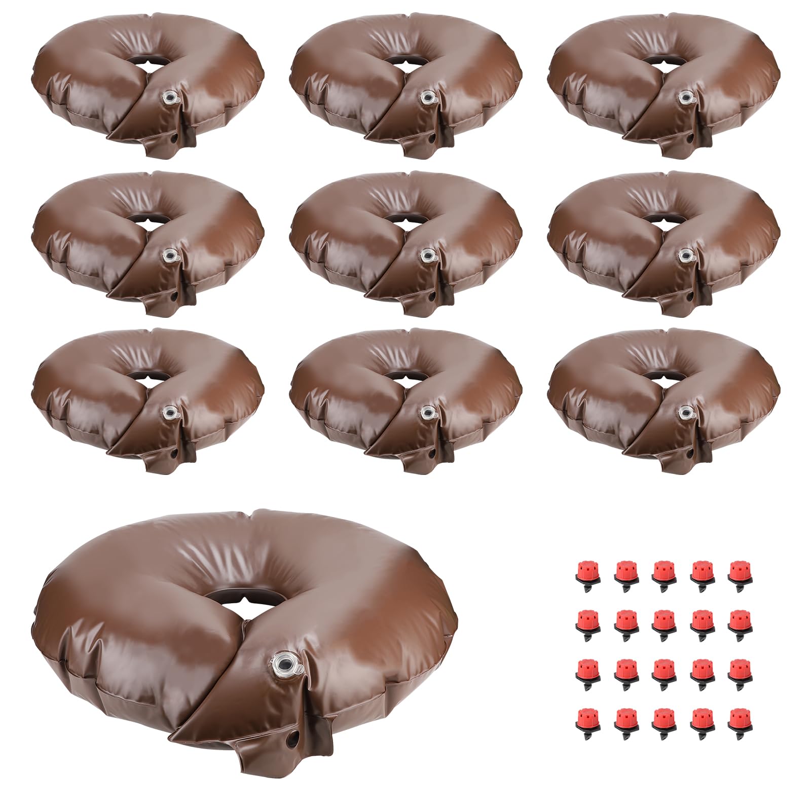 lalago 10 Pieces Watering Bag for Trees, 56L PVC Watering Ring UV Resistant, Automatic Irrigation Ring, Watering Ring Trees for Fruit Trees, Young Trees