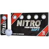 Nitro Tour Distance Soft 15 Pack - White Golf Balls