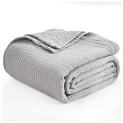 ACCOTIA Cotton Muslin Throw Blanket Gauze Linen