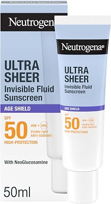 Ultra Sheer Fluido Crema Solare Viso Anti-Età SPF 50, 50 ml