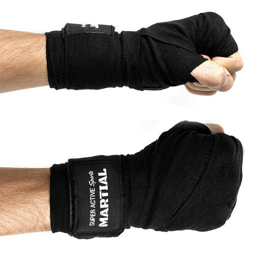 Vendajes de boxeo MARTIAL con velcro de calidad y enganche de pulgar