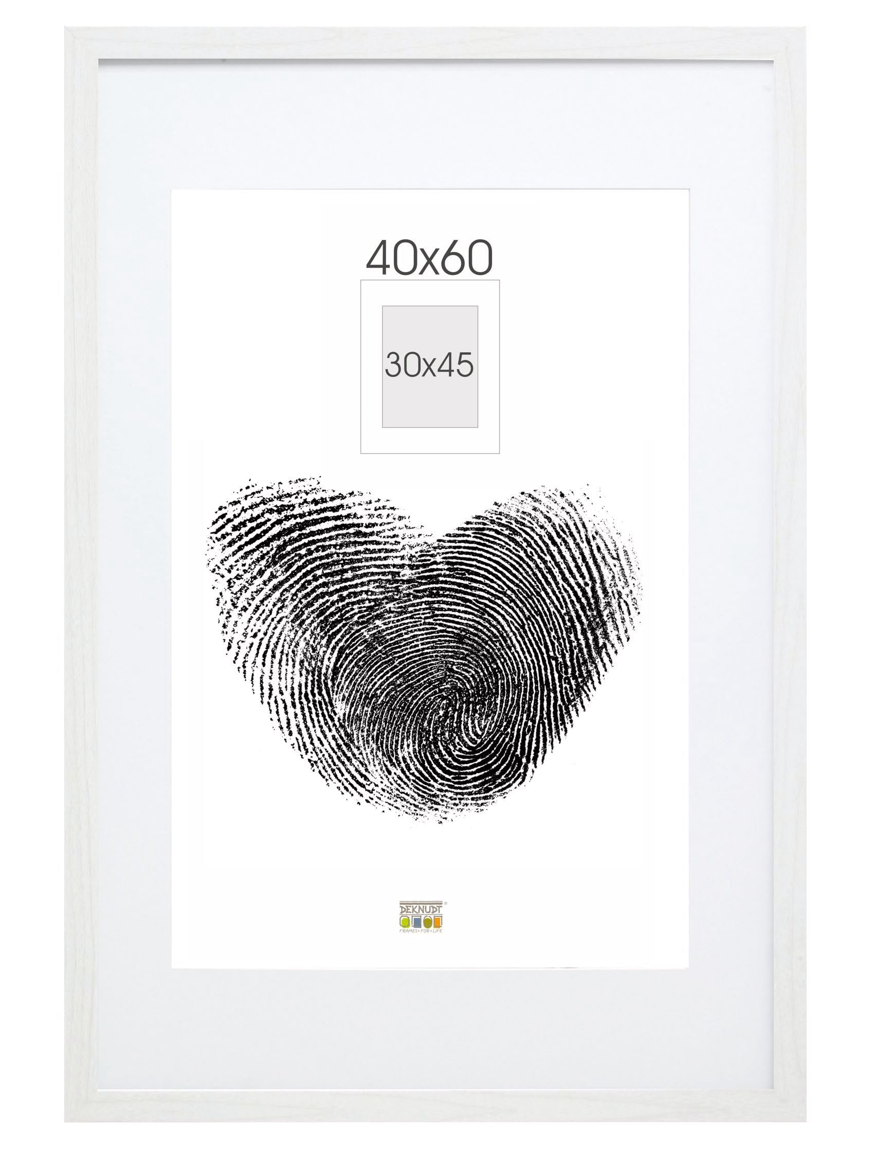 Deknudt Wooden Photo Frames 40 x 60 cm Mounts 30 x 45 cm White