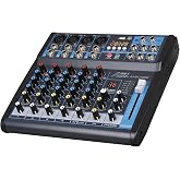 Audio2000'S AMX7322UBT Six-Channel Audio Mixer with USB Interface, DSP Processor, and Phontom Power
