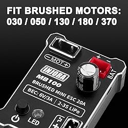 INJORA MB100-R80 20A Brushed Mini ESC for 1/24 1/18