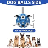 HETOO Interactive Dog Football Toy with Webbing 6 Inch Blue Gray view 5