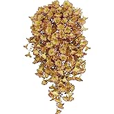 ACRYCS 4 Pcs Artificial Hanging Flowers for Outdoors Fall Morning Glory Artificial Flower Autumn Decoration Yellow Faux Flowers for Outdoor Planters Front Door Porch Patio Yard Decor