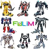 8 Pcs Mini Car Robot Toys, 3.5-inch Small Hero Action Figures, Birthday Favors Toys for Kids Age 5 and up.