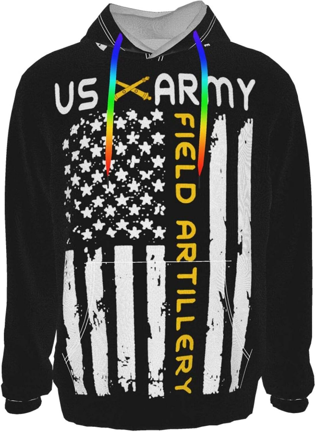 Us Army Field Artillery Us Flag Men 3d Printed Hooded