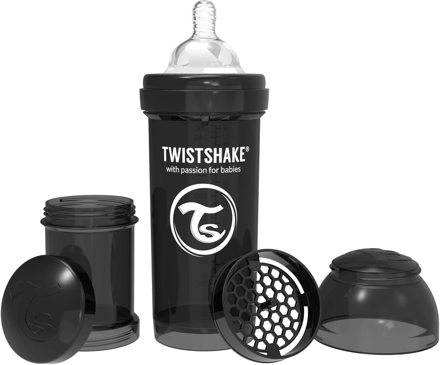Twistshake Anti Colic Bottle Black 260 Ml 9 Oz 78043 Amazon Co Uk Baby