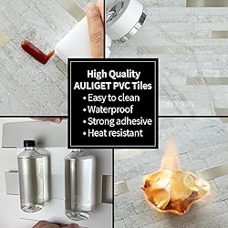 AULIGET 20 Sheets Faux Stone Peel and Stick