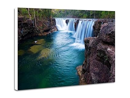Amazon Com Blue Waterfalls Art Print Home Wall Hang Decor Poster