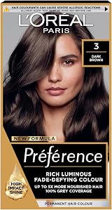 L'Oreal Paris Preference 3 Brasilia Permanent Hair Dye 100% Grey Coverage