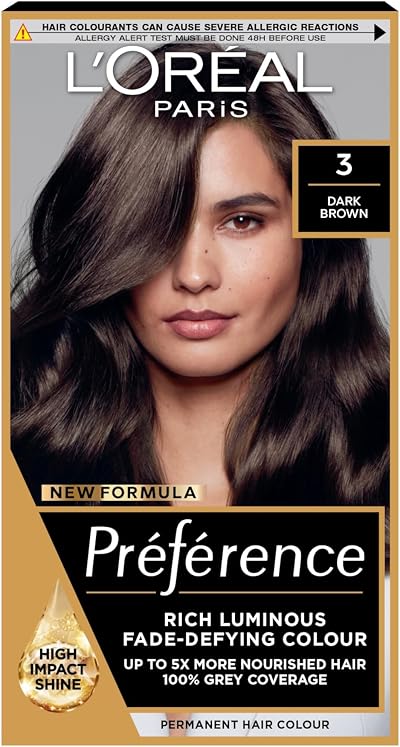 L'Oreal Paris Preference 3 Brasilia Permanent Hair Dye 100% Grey Coverage