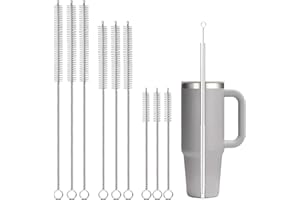 Straw Cleaner Brush Extra Long 14 inch for Stanley Cups 40,30,20oz, 8 inch Reusable Straw Cleaner for Baby Bottle, 12 inch St