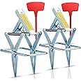 Marinebaby Easy Set Mole Eliminator Trap, Mole and Gopher Trap, Galvanized Steel Mole Trap, Sliver Color 2sets