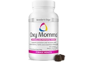 REVIVAL ANIMAL HEALTH Breeder's Edge Oxy Momma Soft Chews, Postnatal Vitamin Supplement for Lactating Dogs and Cats, Supports Recovery, Hormones, and Next Pregnancy - for Small Dogs & Cats, 40ct Soft Chews