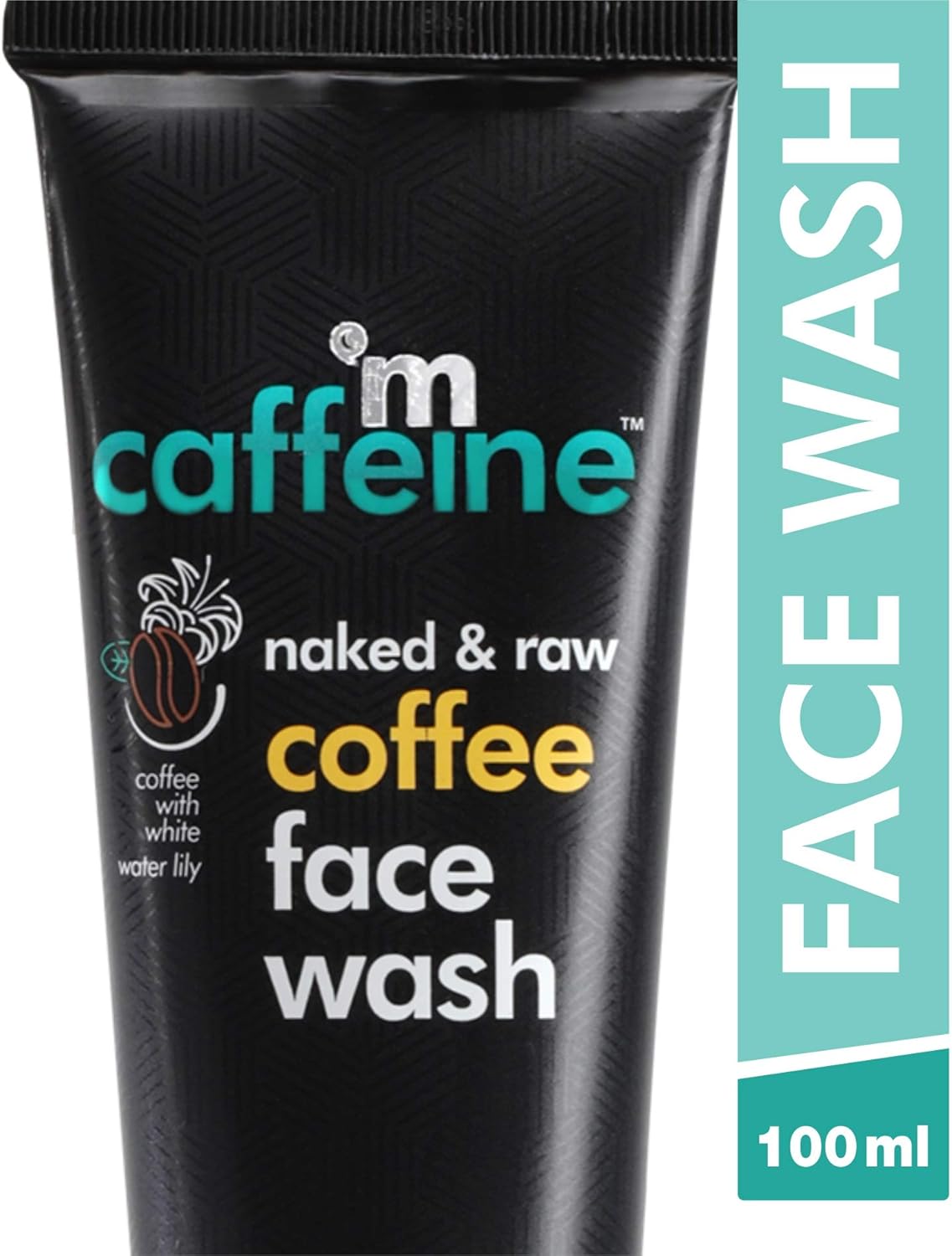 mCaffeine Naked & Raw Coffee Face Wash, 100 ml White Water Lily