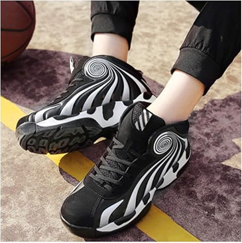 Amazon メンズ ハイカット スニーカー 渦巻 サークル デザイン メッシュタイプ エコバック付き シューズ バッグ