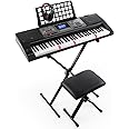 Joy 61-Key Lighted Touch Sensititive & USB-Midi(App) Keyboard Kit with Stand, Stool, Headphone & Power Supply (KL-92UT-KIT)