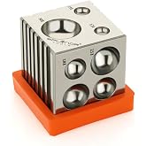 Splenor Tools Steel 2" Designer Dapping Doming Block - for Jewelry Making - Metal Forming Tool - Shaping Die