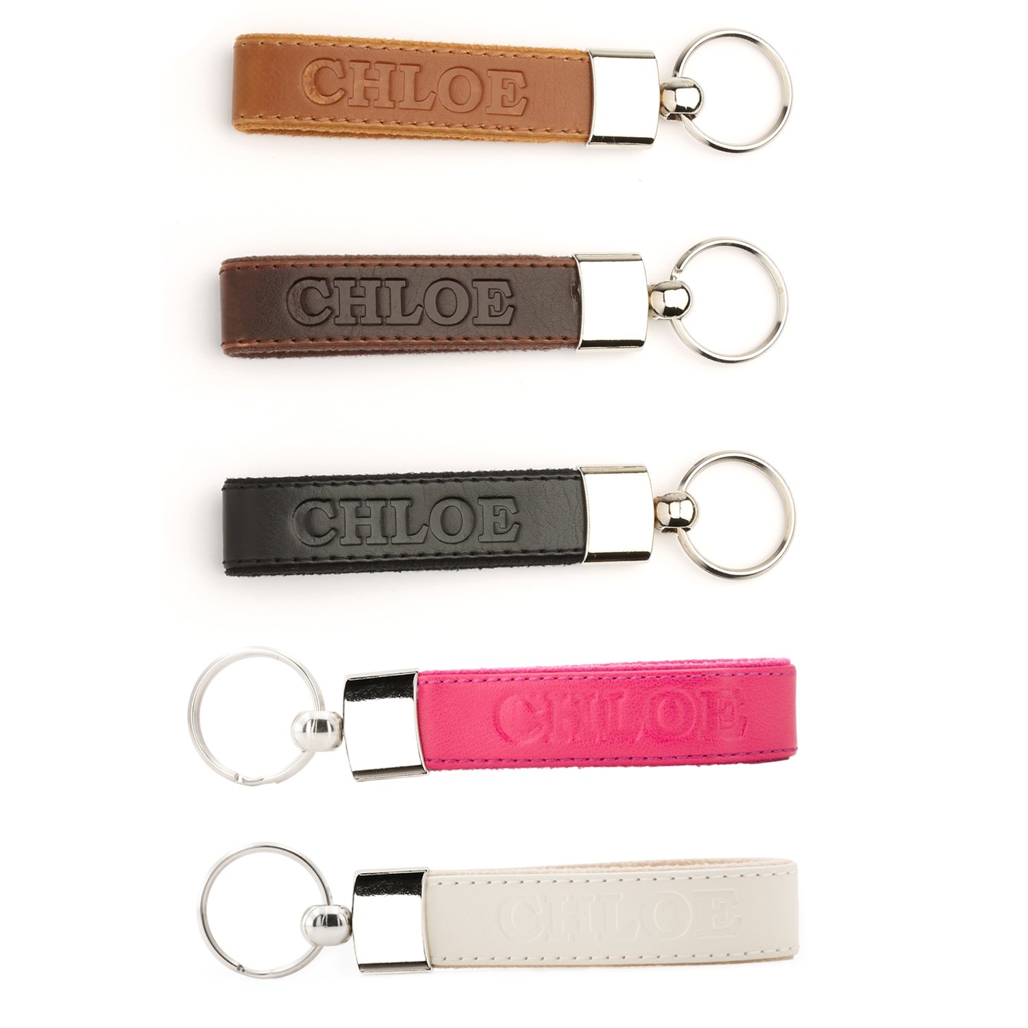 Londo Leather Personalized Keychains Custom Leather Key Chains, Engraved Elegant Keyrings with