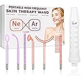 Skin Therapy Wand - Portable Skin Therapy Machine with 6 Glass Tubes - Clarifying - Skin Tightening & Radiance - Wrinkle Reducing