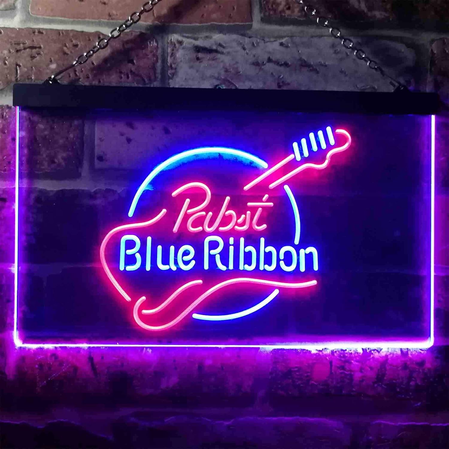 Amazon Com Zusme Pabst Blue Ribbon Novelty Led Neon Sign Red Blue W12 X H8 Home Kitchen