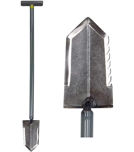 Lesche Ground Shark 36" Serrated Shovel | Heavy-Duty Digging Tool For Metal Detecting & Gardening | Made In USA | Model: Sampson