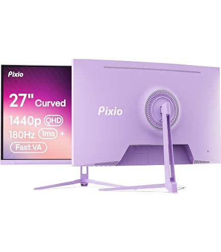 Amazon.com: Pixio PXC278 Wave Purple 27 inch 180Hz Refresh Rate