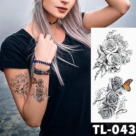 Tzxdbh Body Art Imperméable Peinture Bras Tatouage Japonais